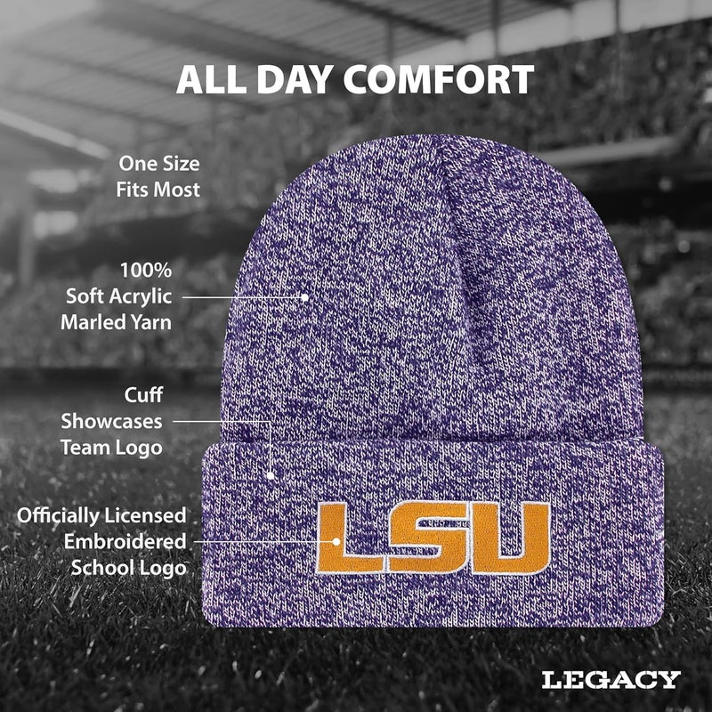 Legacy NCAA Officially Licensed Ribbed Knit Cuff Beanie, Unisex, One Size Fits Most - Image 2